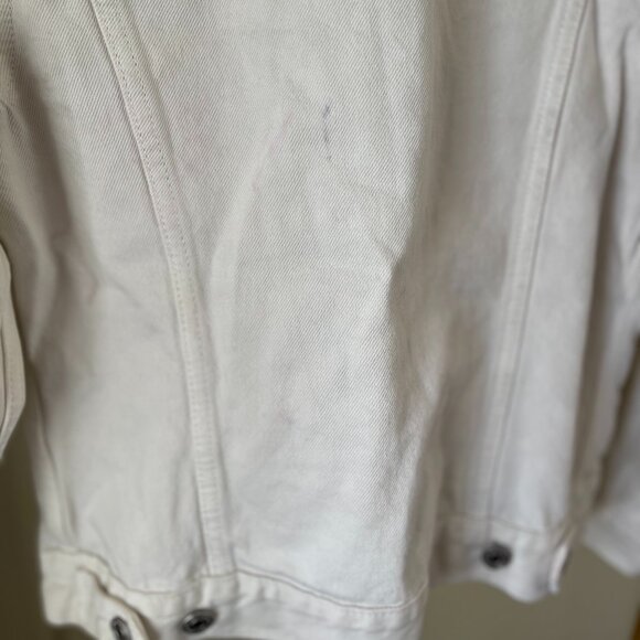 Lucky Brand XS White Tomboy Trucker Denim Jacket Summer Layer - Picture 6 of 12